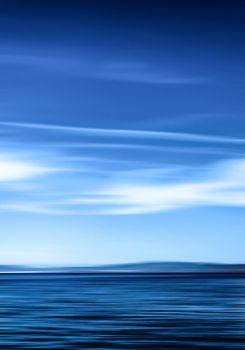 Coastal art, holiday destination and luxury travel concept - Abstract ocean wall decor background, long exposure view of dreamy mediterranean sea coast