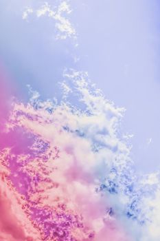 Magical dream, nature backdrop and spiritual holiday concept - Dreamy surreal sky as abstract art, fantasy pastel colours background for modern design