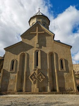 Church St. Nicholas Tbilisi. Old brick building, place worship. Historical Christian landmark of Georgia. Tourist place of city