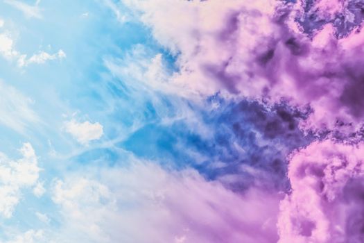 Magical dream, nature backdrop and spiritual holiday concept - Dreamy surreal sky as abstract art, fantasy pastel colours background for modern design