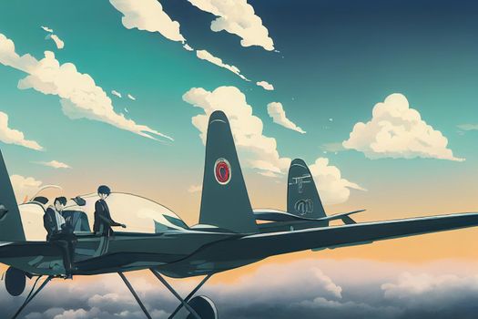 Commercial Pilots ,Anime style illustration V2 High quality 2d illustration
