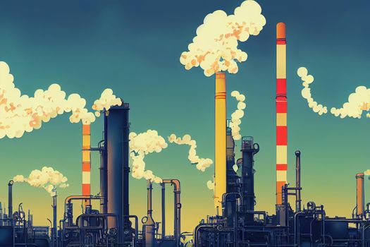 Chemical Plant and System Operators ,Anime style illustration V1 High quality 2d illustration