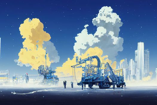 Coating, Painting, and Spraying Machine Setters, Operators, and Tenders ,Anime style illustration V1 High quality 2d illustration