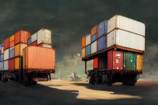 Cargo and Freight Agents ,Painting style V1 High quality 2d illustration