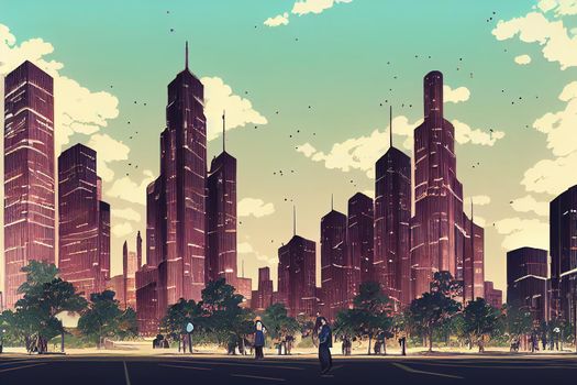 City Planning Aides ,Anime style illustration V2 High quality 2d illustration