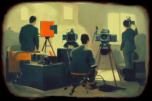 Camera Operators ,Painting style V2 High quality 2d illustration