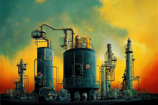 Chemical Equipment Controllers and Operators ,Painting style V1 High quality 2d illustration