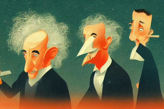 Composers ,Cartoon illustration V1 High quality 2d illustration