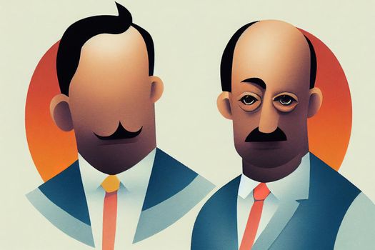 Chief Executives ,Toon illustration V1 High quality 2d illustration