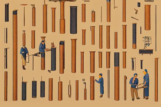 Carpenter Assemblers and Repairers ,Cartoon illustration V1 High quality 2d illustration