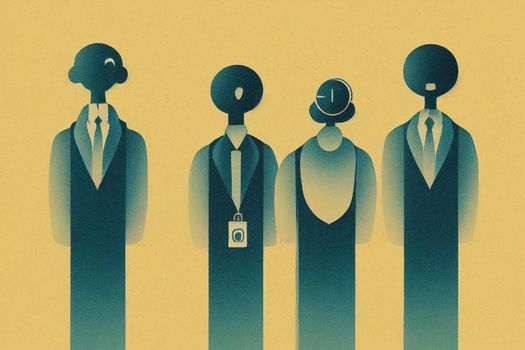 Central Office Operators ,Toon illustration V2 High quality 2d illustration