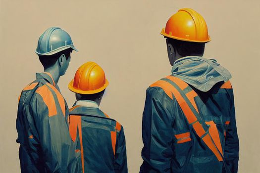 Civil Engineering Technicians ,Painting style V1 High quality 2d illustration