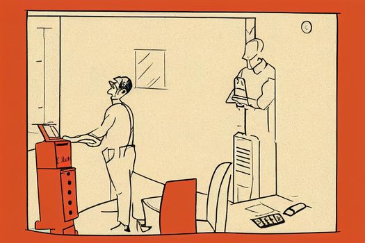 Central Office and PBX Installers and Repairers ,Cartoon illustration V2 High quality 2d illustration
