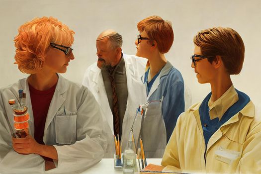 Biological Science Teachers, Postsecondary ,Painting style V2 High quality 2d illustration