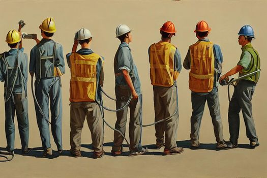 Civil Engineering Technicians ,Painting style V2 High quality 2d illustration