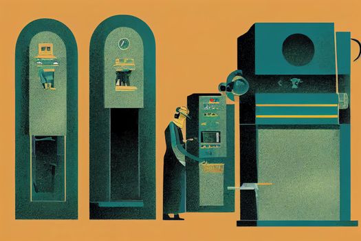 Combination Machine Tool Operators and Tenders, Metal and Plastic ,Cartoon illustration V2 High quality 2d illustration