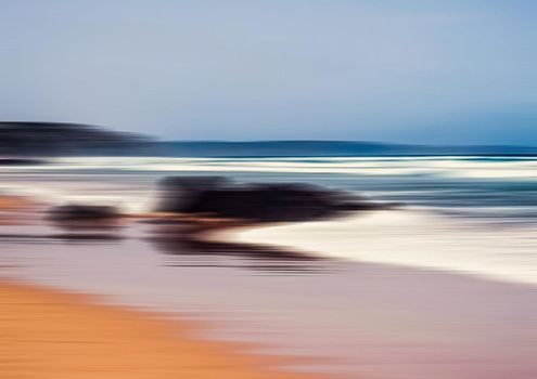 Coastal art print, holiday destination and luxury travel concept - Abstract sea background, long exposure view of dreamy ocean coast in summer