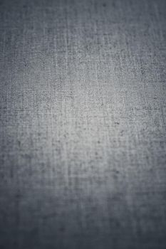 Textile material, natural surface and vintage decor texture concept - Decorative gray linen fabric textured background for interior, furniture design and art canvas backdrop