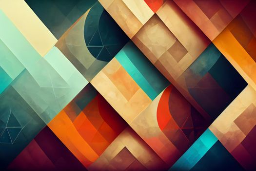 abstract flat colorful geometric background, neural network generated art. Digitally generated image. Not based on any actual scene or pattern.