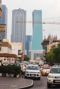 Dubai, UAE - 12.22.2021 - Busy streets of Satwa area.