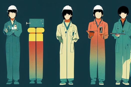 Calibration and Instrumentation Technicians ,Anime style illustration V2 High quality 2d illustration