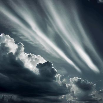 illustration of the Stormy sky with dark gray cumulus cumulus background texture, thunderstorm