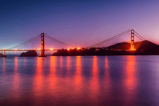 view of san francisco with the Golden Gate Bridge in the background.