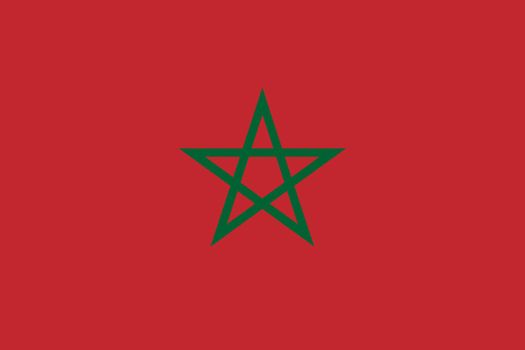 A Morocco flag background illustration red green star