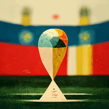 illustration of the soccer world cup, qatar 2022.