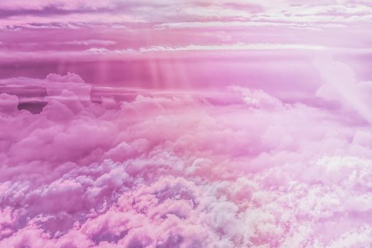 Magical dream, nature backdrop and spiritual holiday concept - Dreamy surreal sky as abstract art, fantasy pastel colours background for modern design