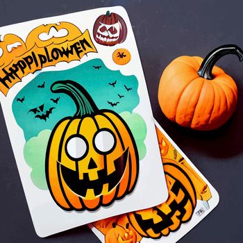 halloween evil pumpkin illustration. halloween pumpkin. halloween illustration.