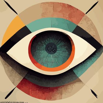 eye pattern geometry background. abstract geometric background. colorful geometric illustration