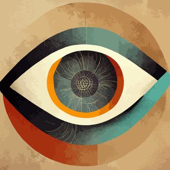 eye pattern geometry background. abstract geometric background. colorful geometric illustration