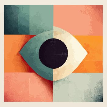 eye pattern geometry background. abstract geometric background. colorful geometric illustration