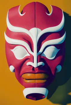 realistic illustration of oni mask. oni mask illustration