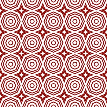 Ethnic hand painted pattern. Maroon symmetrical kaleidoscope background. Summer dress ethnic hand painted tile. Textile ready cute print, swimwear fabric, wallpaper, wrapping.