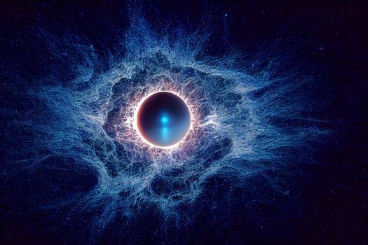 Black hole Slowly rotating in Space. The event horizon of black hole