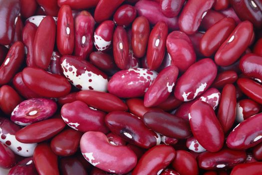 Red beans used as a white background