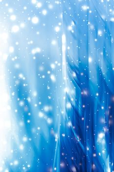 Christmas card, New Years Eve and winter beauty art concept - Holiday brand abstract background, blue digital design with glowing snow