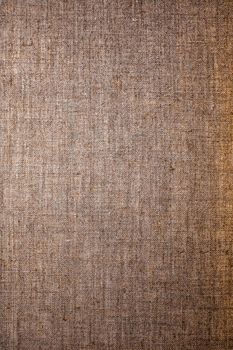 Textile material, natural surface and vintage decor texture concept - Decorative brown linen fabric textured background for interior, furniture design and art canvas backdrop