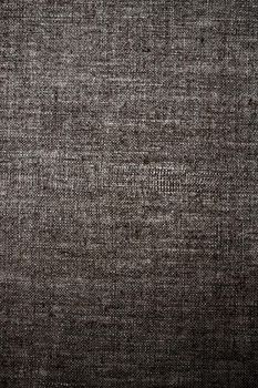 Textile material, natural surface and vintage decor texture concept - Decorative dark linen fabric textured background for interior, furniture design and art canvas backdrop