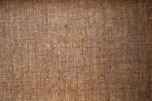 Textile material, natural surface and vintage decor texture concept - Decorative brown linen fabric textured background for interior, furniture design and art canvas backdrop