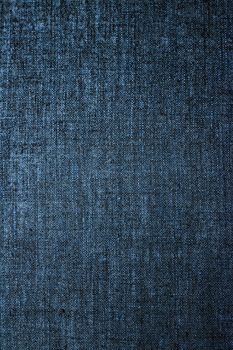 Textile material, natural surface and vintage decor texture concept - Decorative linen blue jeans fabric textured background for interior, furniture design and fashion label backdrop