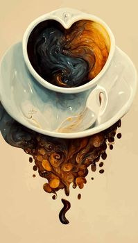 coffee cup illustration. i love coffee illustration