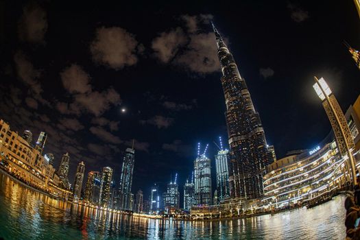 Burjucalifers Night Scene (United Arab Emirates). Shooting Location: Dubai