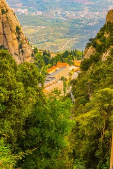 Exterior of Montcalat Monastery (Spain Barcelona). Shooting Location: Spain, Barcelona