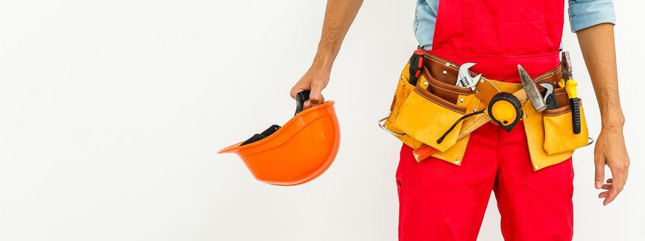 worker, helmet, tools