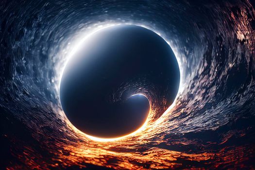 Black hole Slowly rotating in Space. The event horizon of black hole