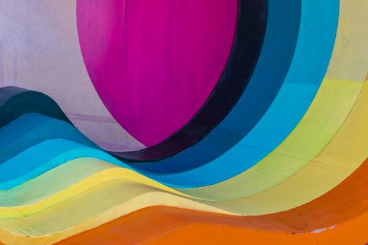 Colorful installation in the kids playground.