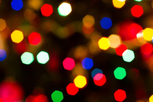 Defocus of Christmas lights.